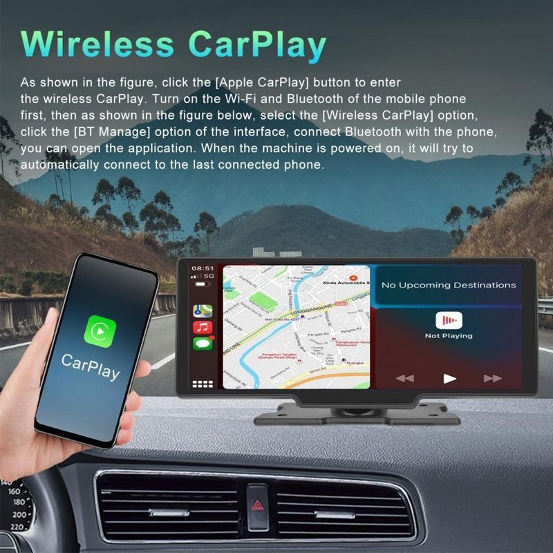 Portable Wireless Car Stereo (7 inch display)