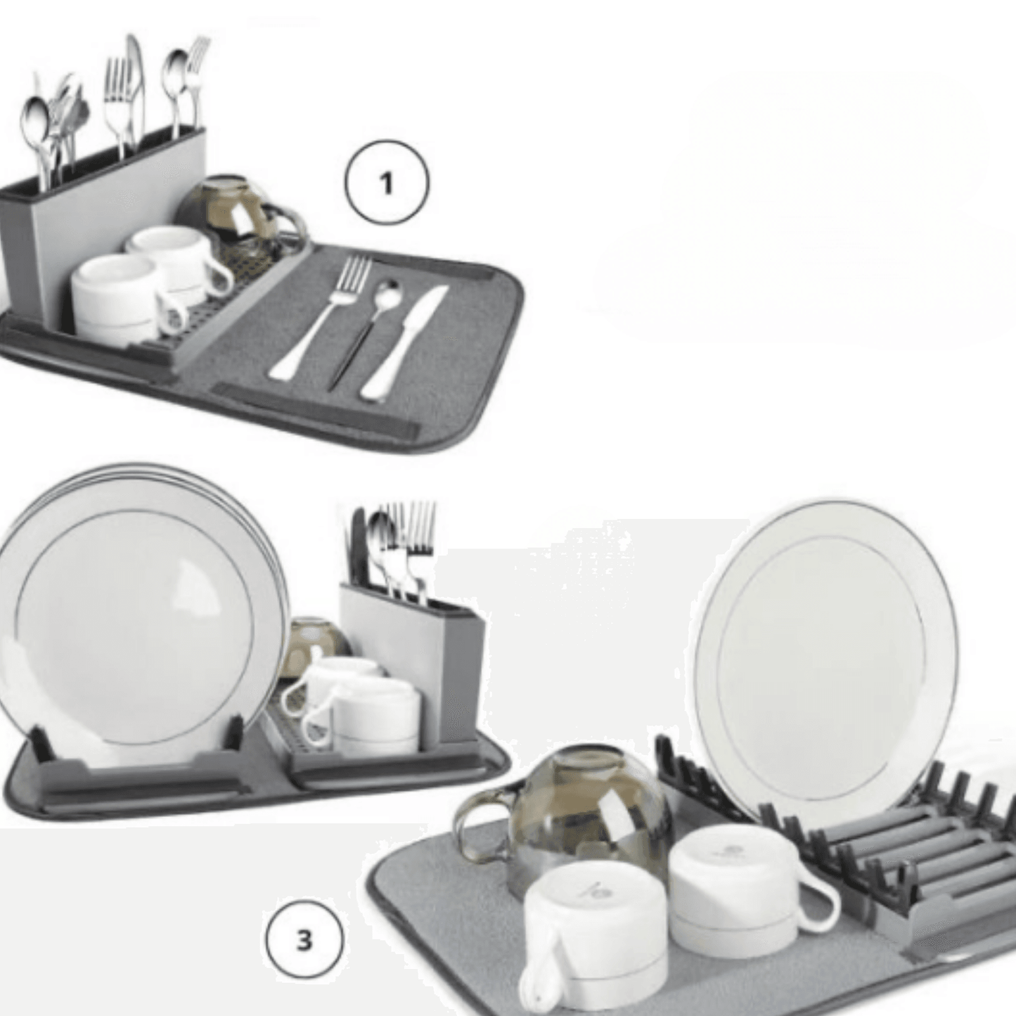 Collapsible Dish Drying Rack with Mat