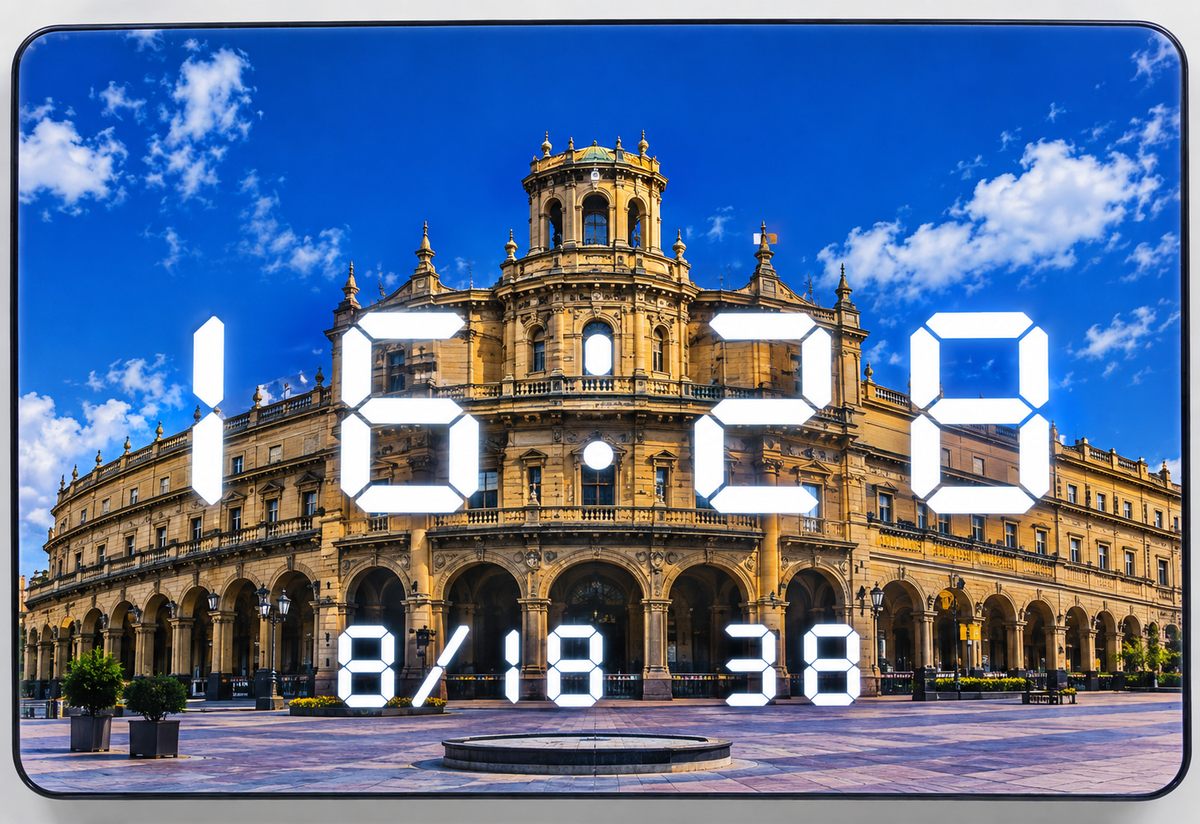 LED Acrylic Digital Wall Clock (City of Arts and Sciences)(20x27cm)