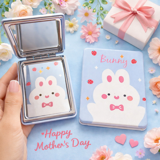 Bunny Pocket Mirror (Blue Strawberry Bunny)(Each)
