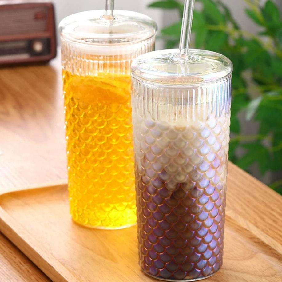 Clear Wavy Glass Tumbler (600ml)(Each)