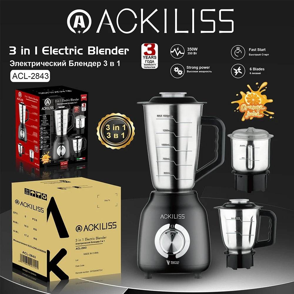 Stainless Steel 3-in-1 Electric Blender (350W)
