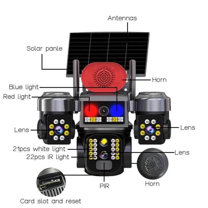 Outdoor Surveillance PTZ Camera (4G)(6MP)