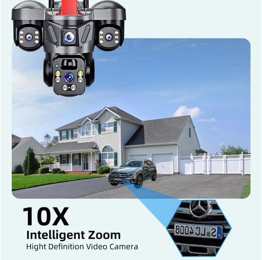 Triple Lens Camera 4G Solar Security PTZ Camera