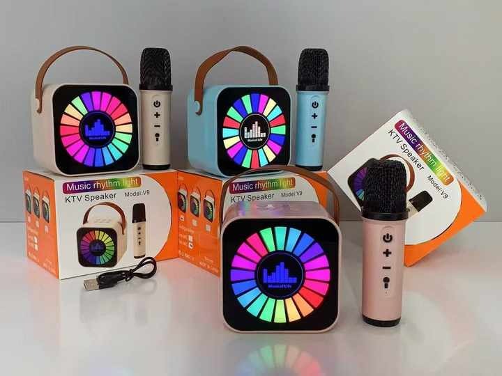 RGB Light for Bluetooth Karaoke Speaker (2 mics included)