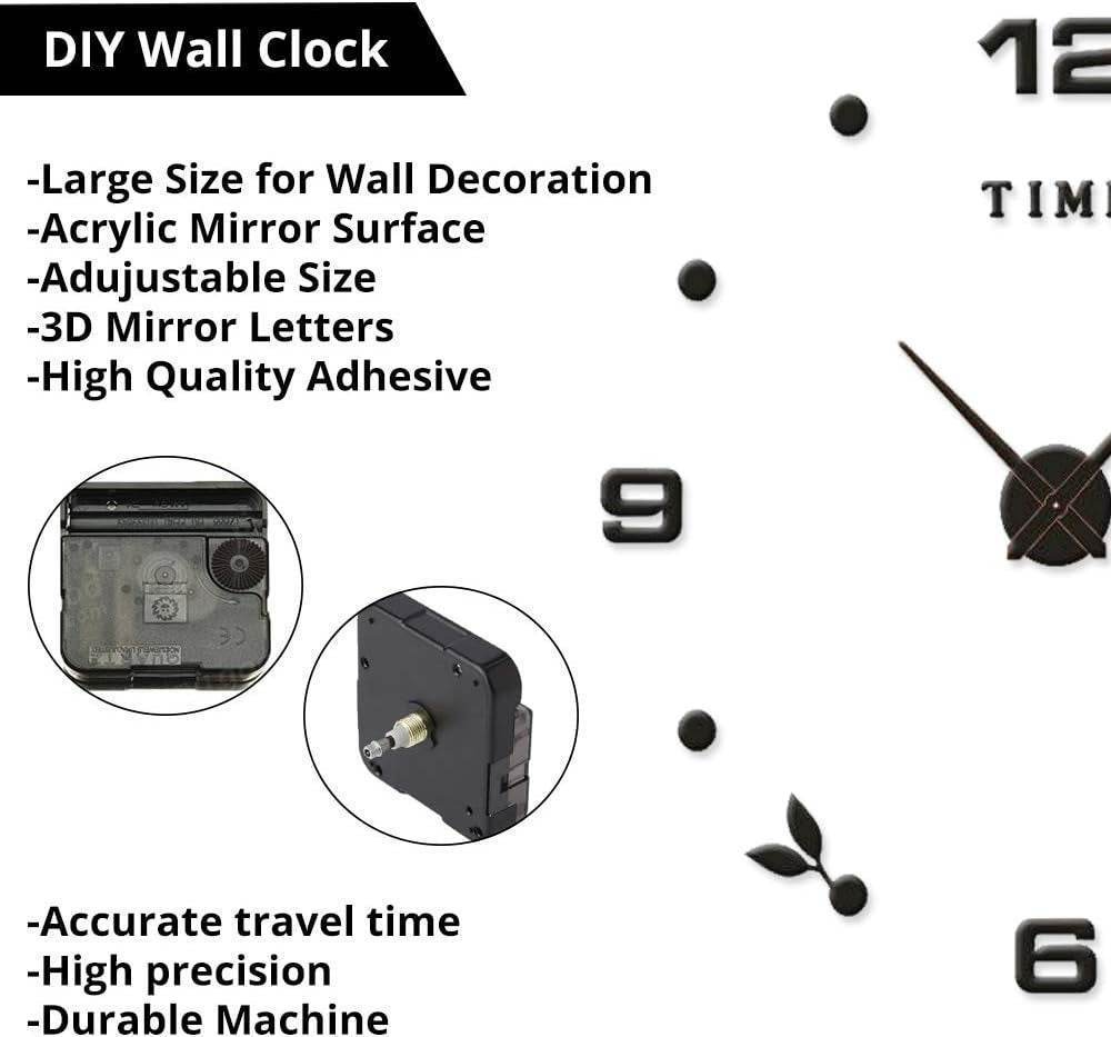DIY Modern Bird 3D Wall Clock (Black)(60-70cm)
