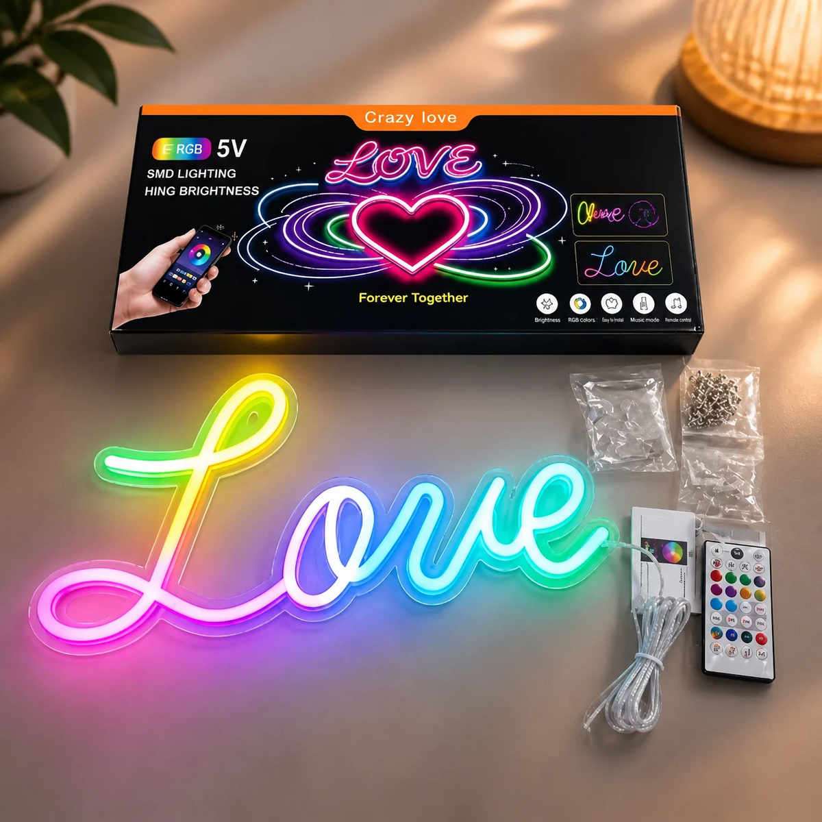 Crazy Love LED Neon Love Sign