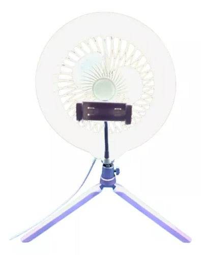 Broadcast Ring Light Fan With Tripod