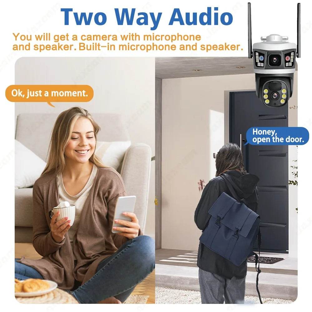 4K 4G SIM Card Dual Lens Solar Camera (V380 Pro)