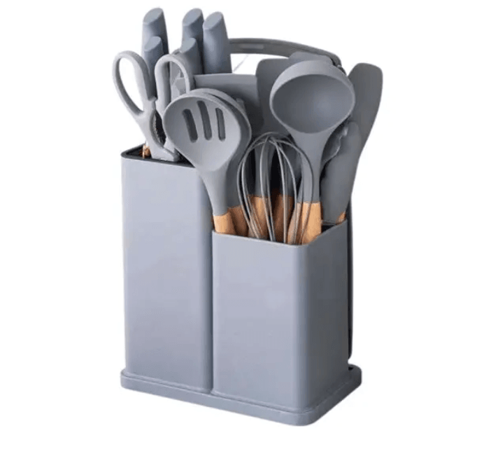 Kitchenware Set With Mini Utensils (Grey or Black)
