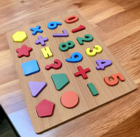 Wooden Number And Shape Puzzle