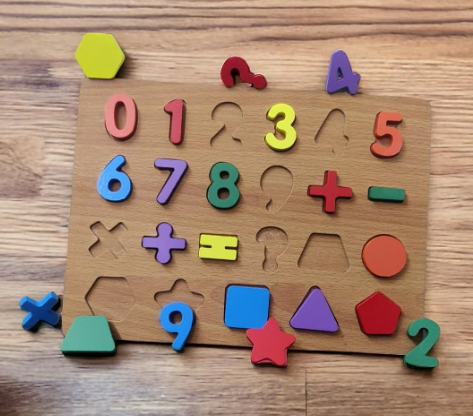 Wooden Number And Shape Puzzle