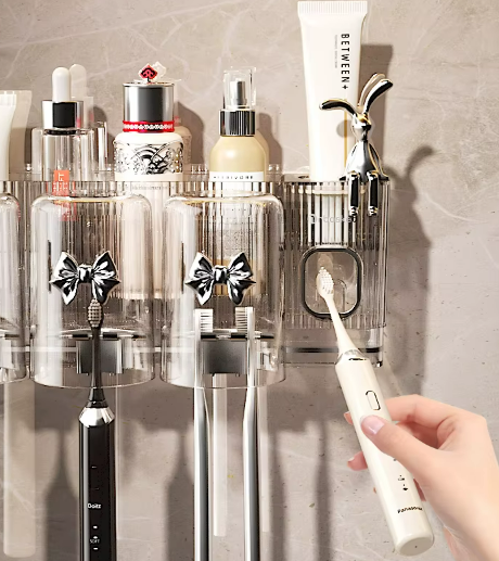 Toothbrush And Cosmetic Holder (With Gargle Cups)