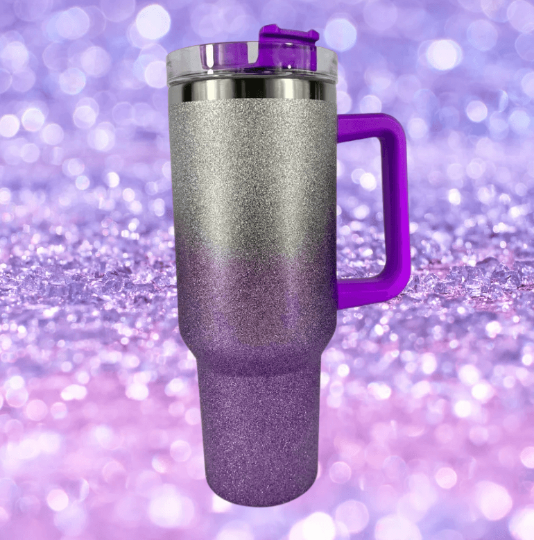 Stainless Steel Vacuum Insulated Glitter Tumbler with Lid (1200ml)