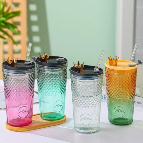 Golden Crown Glass Tumbler (600ml)(Each)