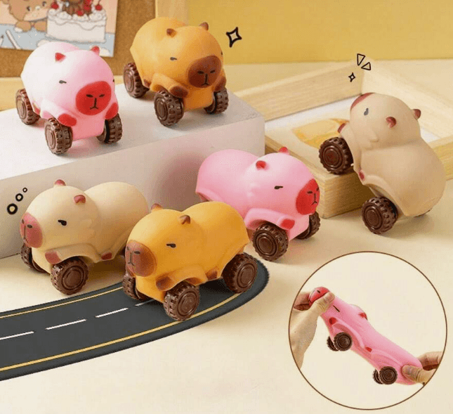 Stretchy Capybara Animal Wheeled Toy (Each)