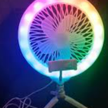 Broadcast Ring Light Fan With Tripod