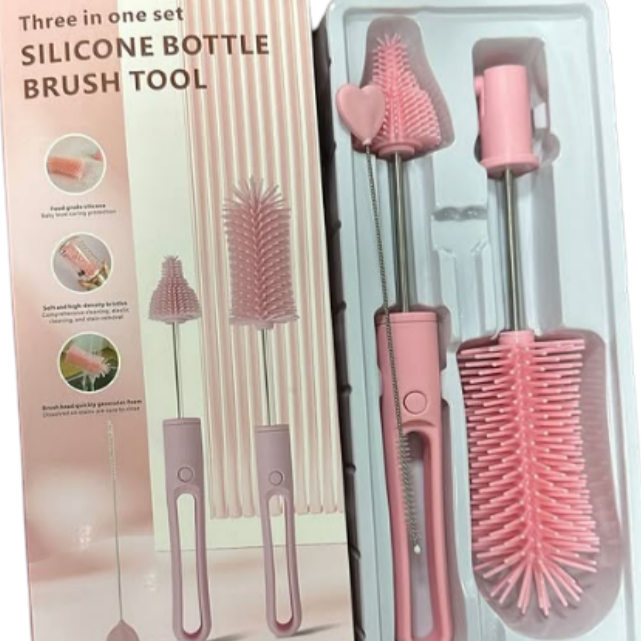 3in1 Silicone Bottle Brush Tool