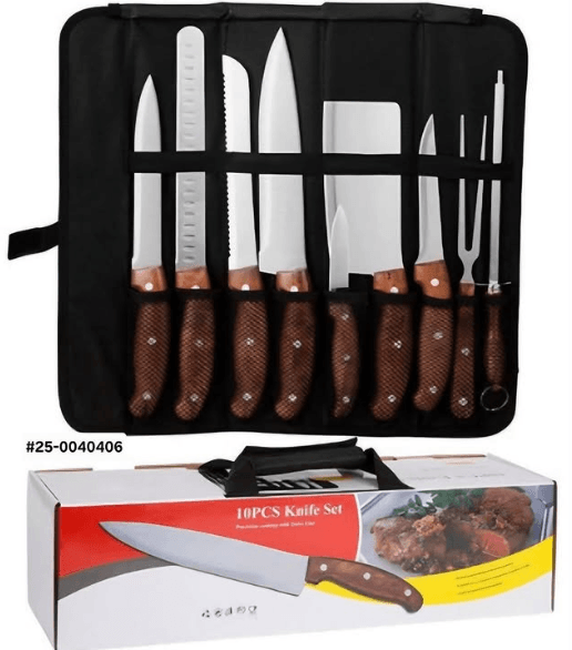 Royalty Line Stainless Steel Knife Set with Bag (10 pcs)