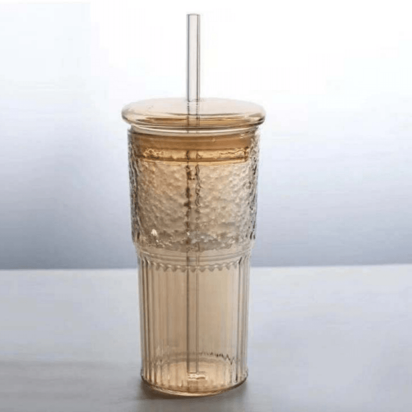 Sculptural Rippled Glass Tumbler(600ml)(Each)