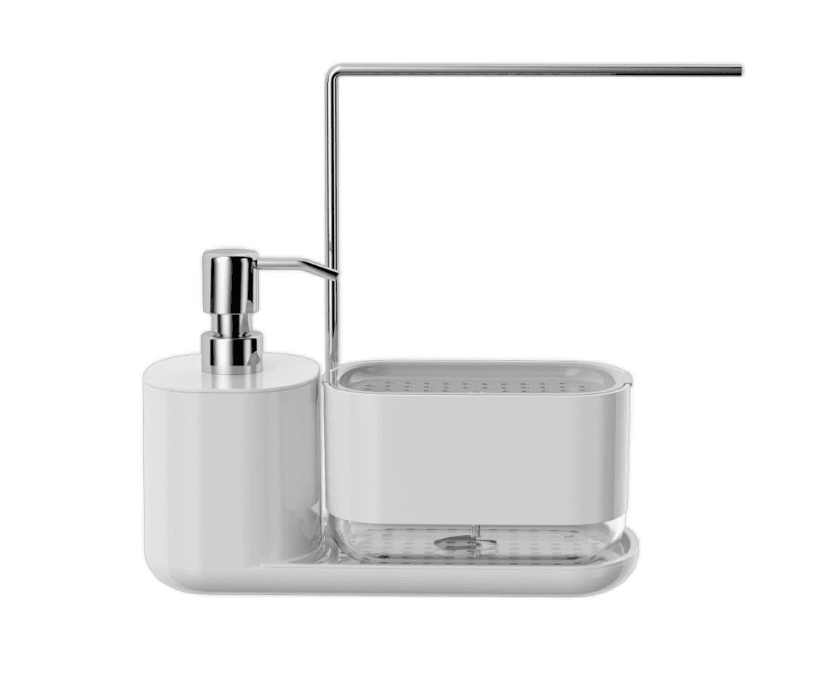 Kitchen Soap Dispenser Set with Tray and Sponge Holder