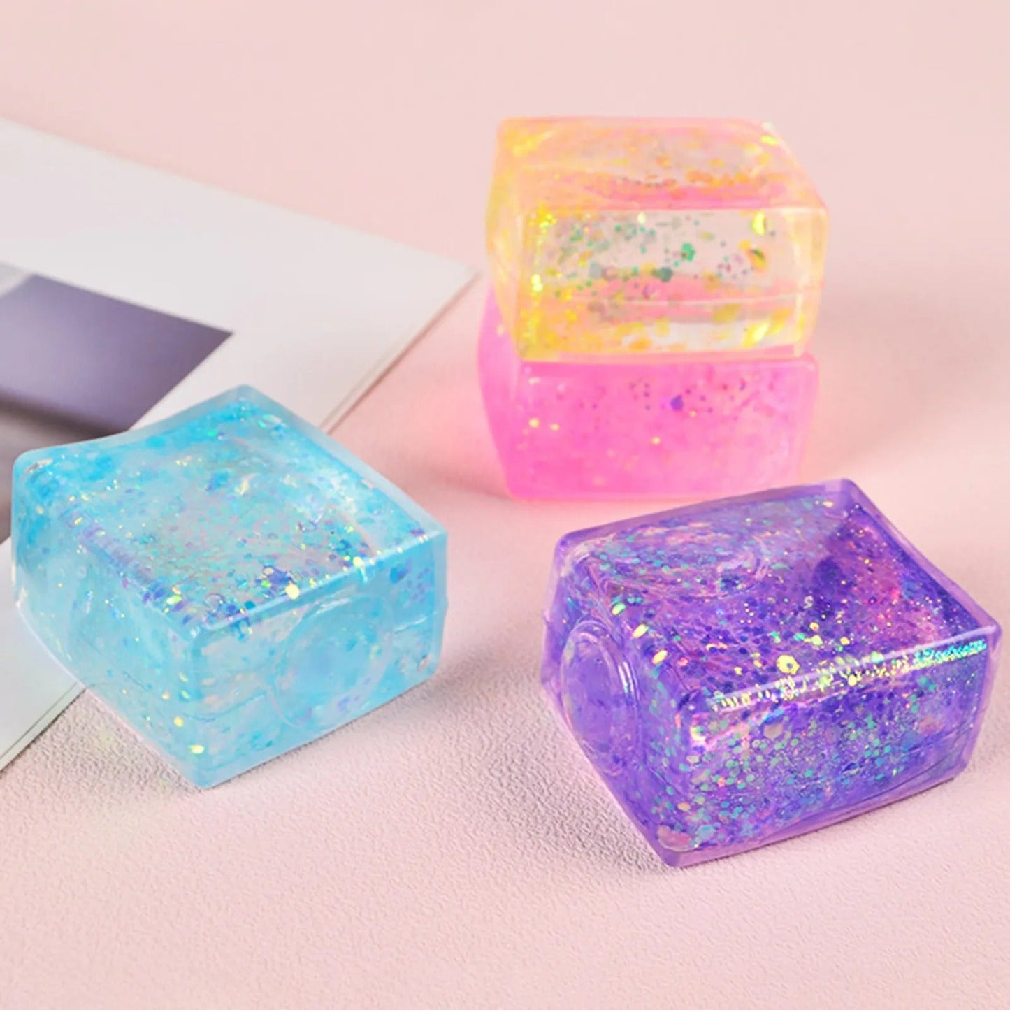 Silky Soft Sensory Ice Cube Squeeze Toy (Each)