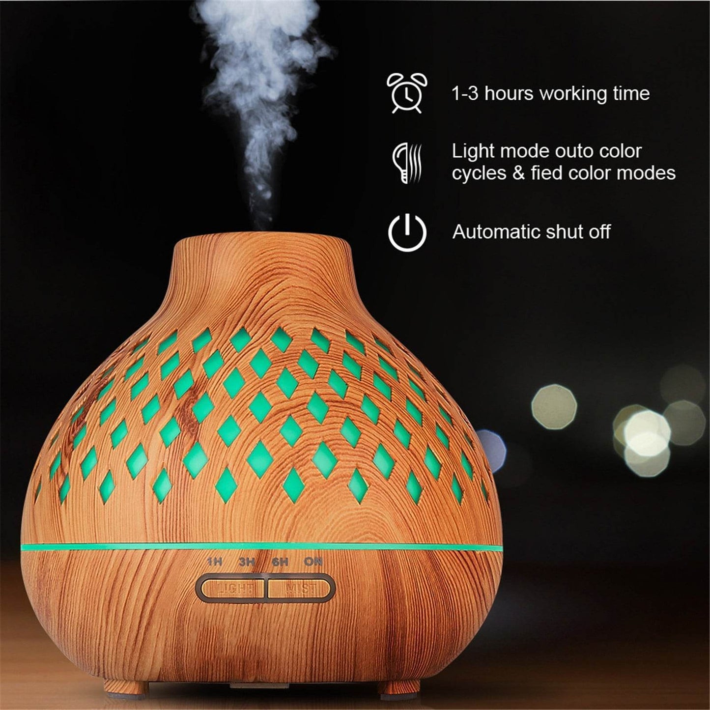 LED Aroma Diffuser With Colourful Lights