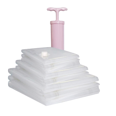 Vacuum Storage Bags With Hand Pump (10 pcs)