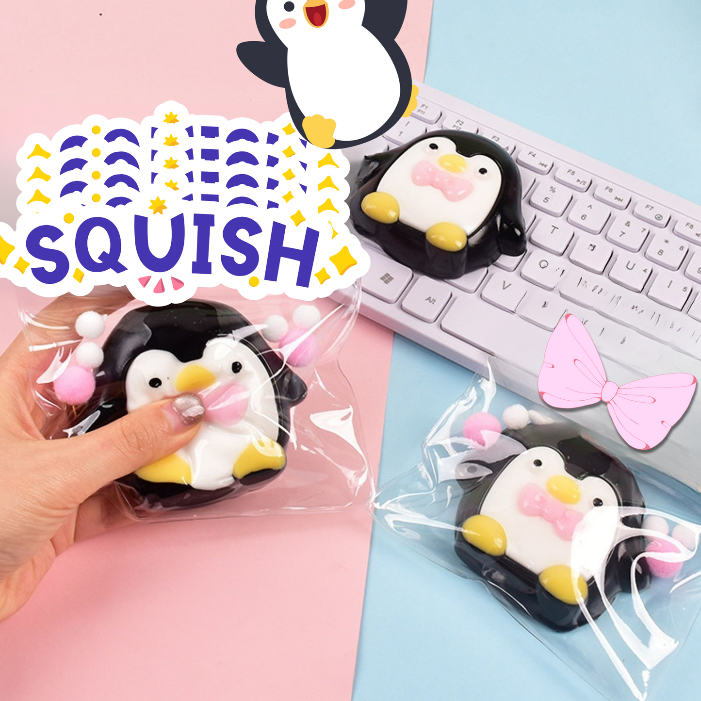 Stretch Penguin Squeeze Toy (Each)