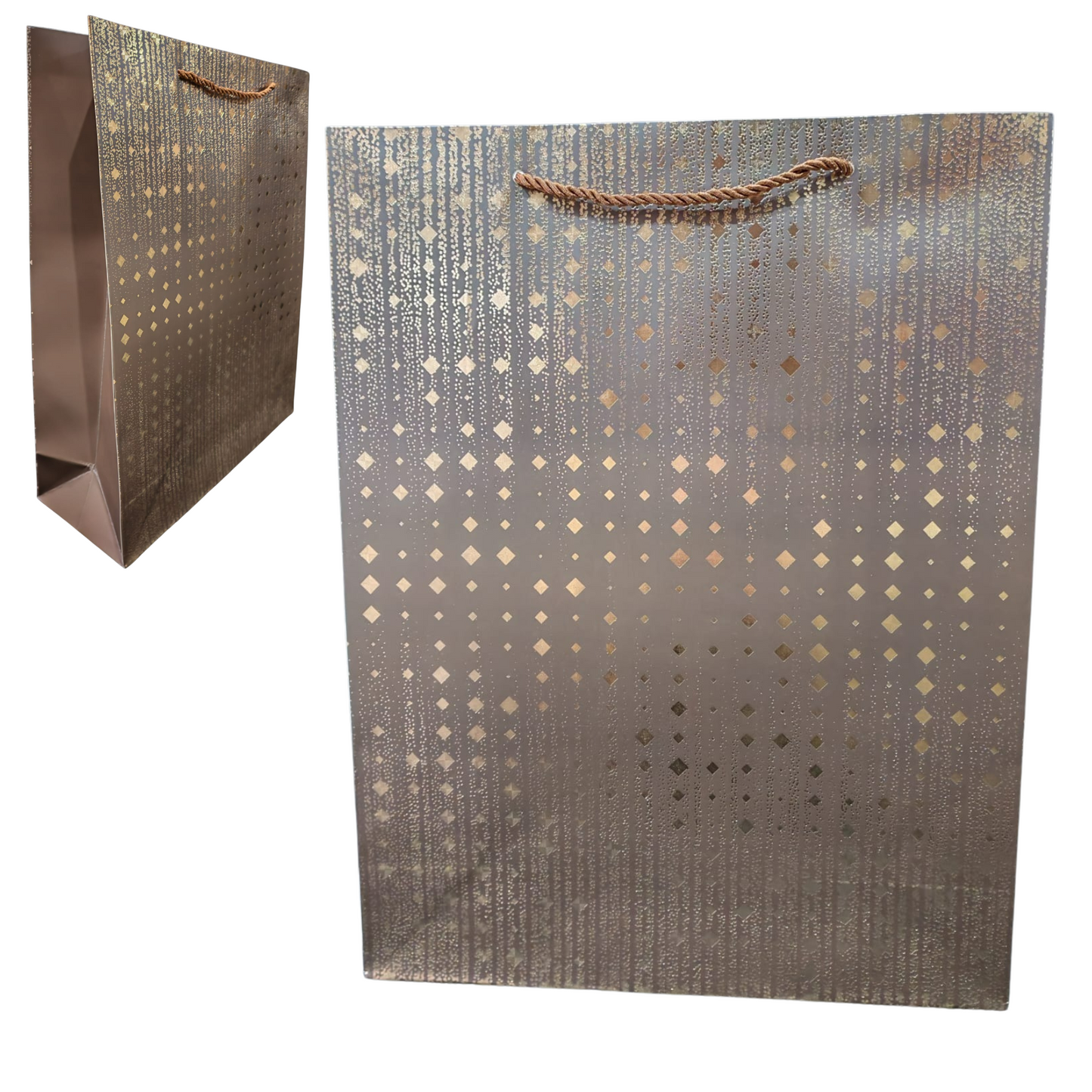 Shimmer Rich Brown Gift Bag (Large)