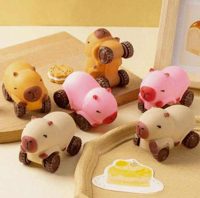 Stretchy Capybara Animal Wheeled Toy (Each)