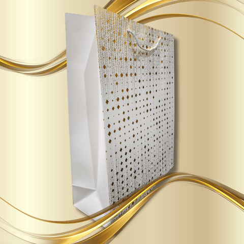 Large Radiant Keepsake Gift Bag (White And Gold)