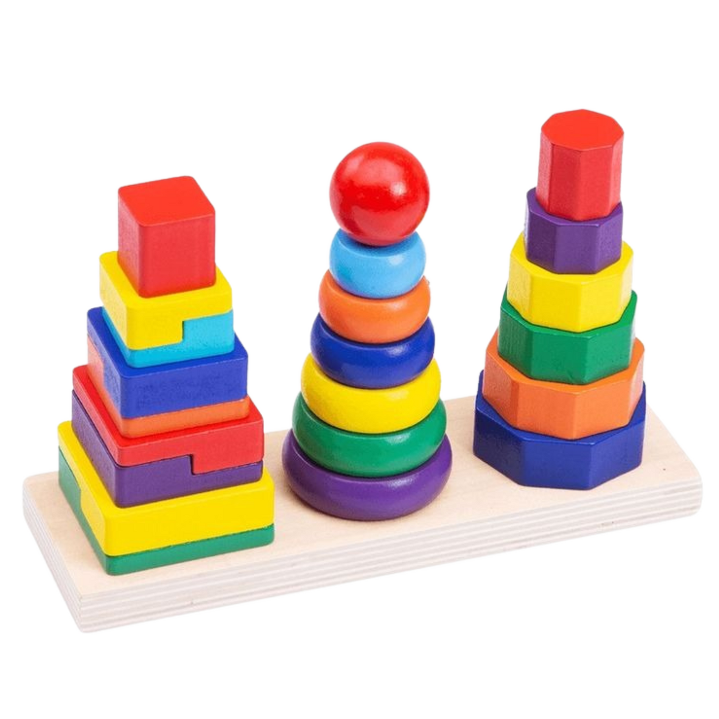 Wooden Stacker Block Shape Tower