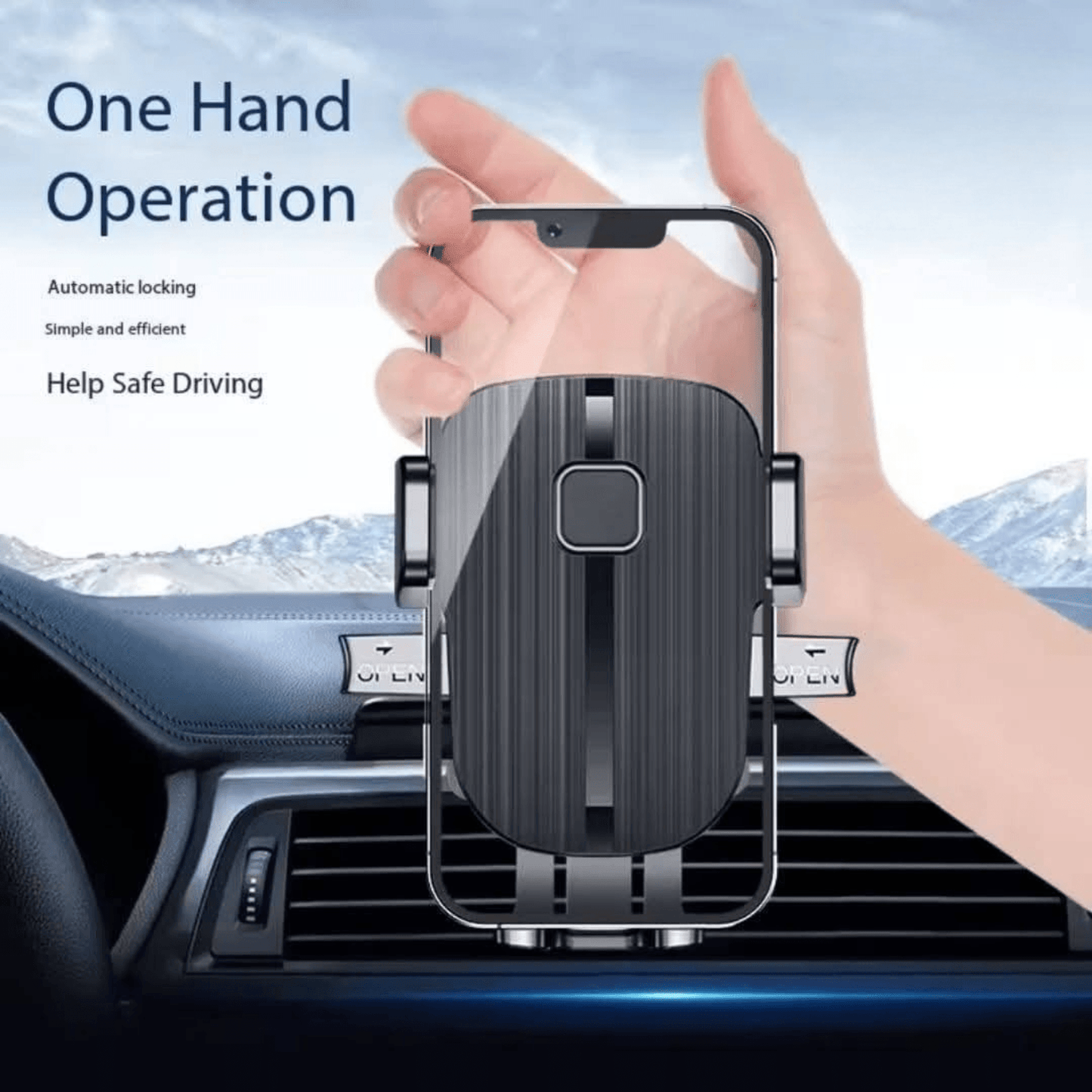 One Touch Phone Vent Holder