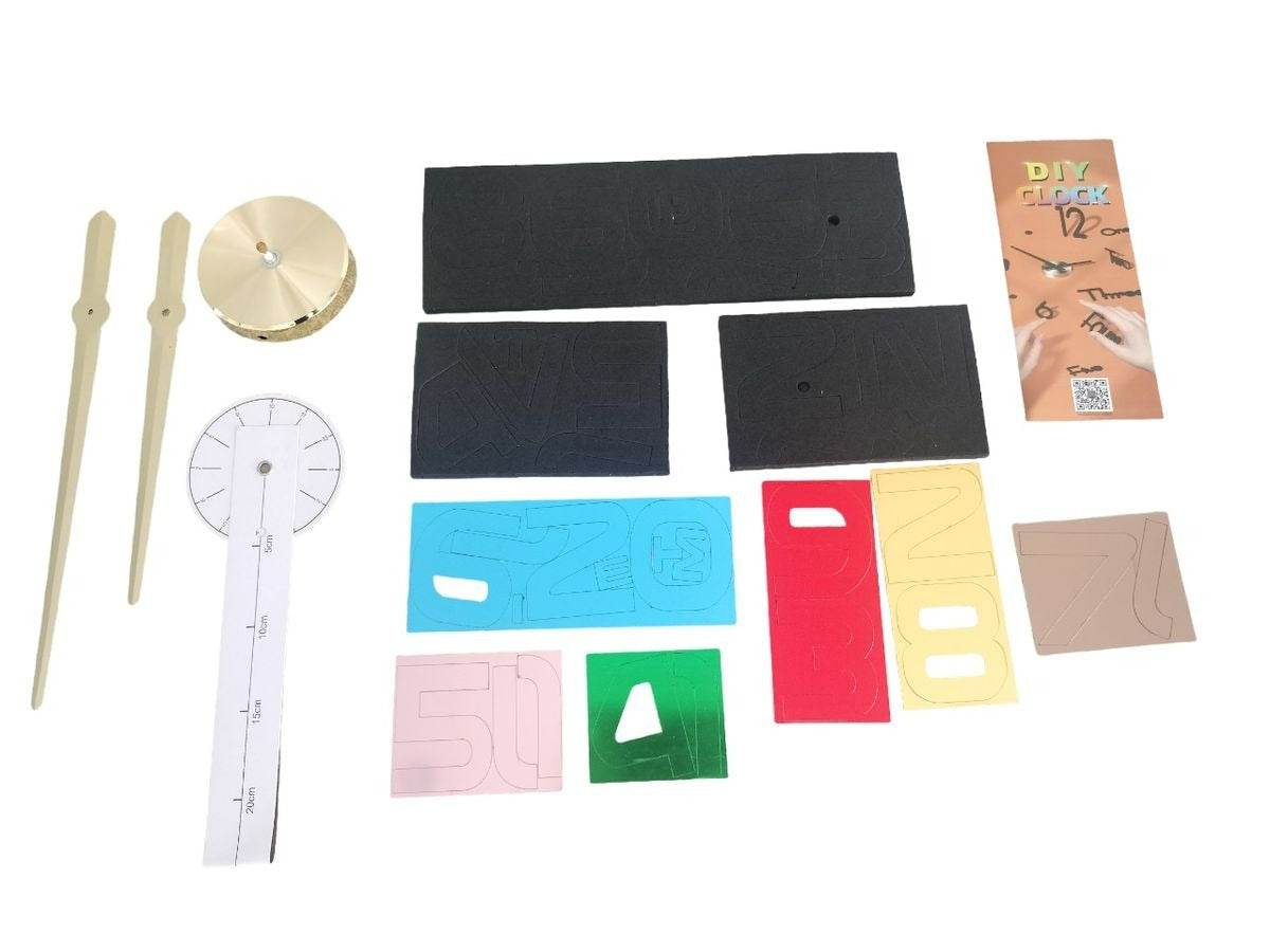 DIY Modern 3D Wall Clock (Colourful)(60-70cm)