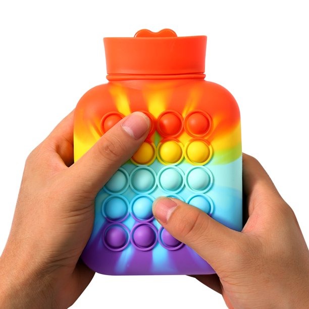 Hot And Cold Compress Water Bottle Pop-It Bag (500ml)(Rainbow)