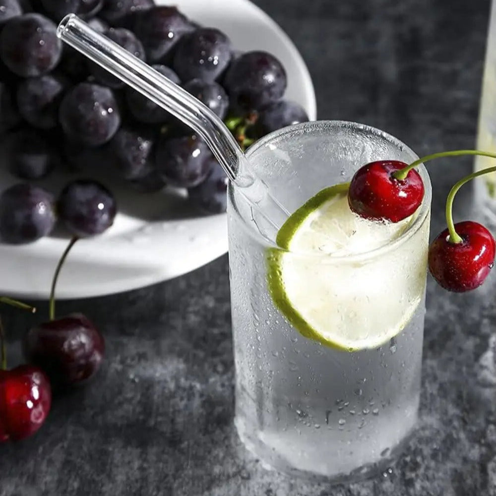 Clear Reusable Glass Straws (4 pcs)
