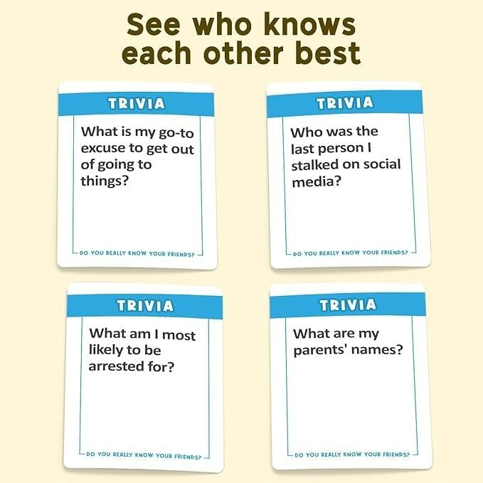 Do You Really Know Your Friends Card Game