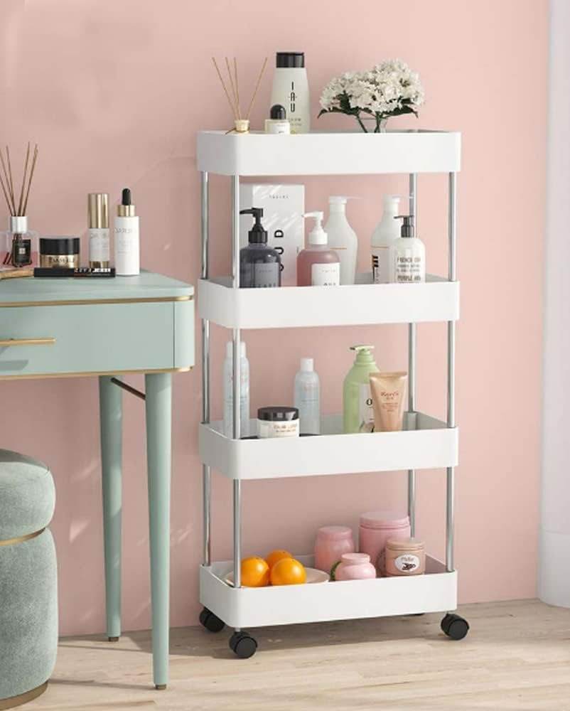 Multipurpose Space Saving Side Shelf Trolley (4 Tier)