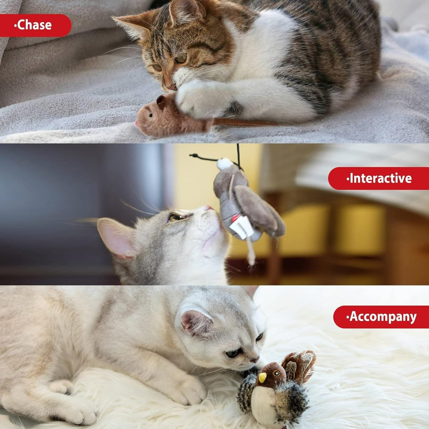 Interactive Electronic Bird Toy For Cats