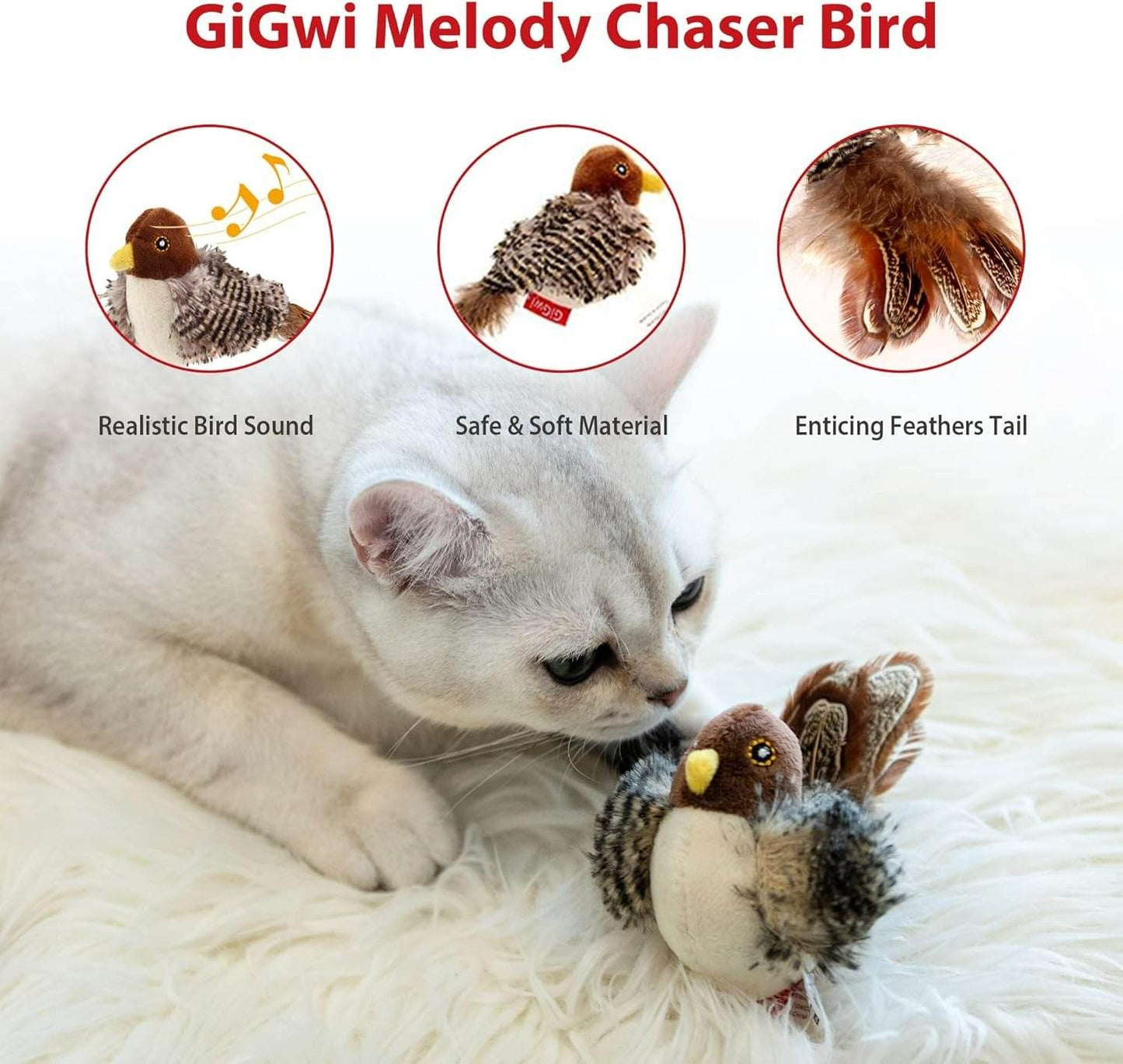 Interactive Electronic Bird Toy For Cats