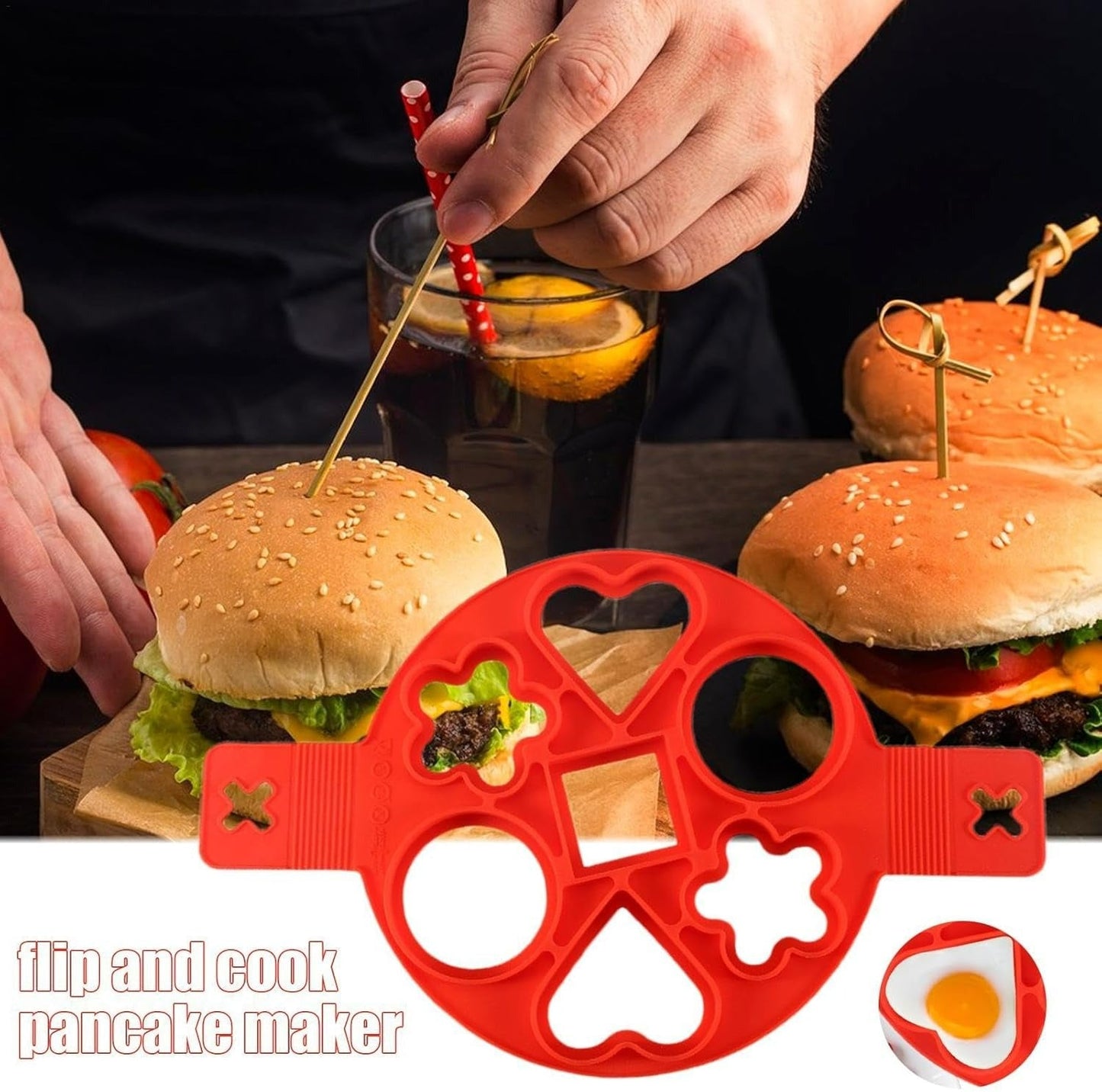 Silicone Flapjack And Egg Mold (Shapes)