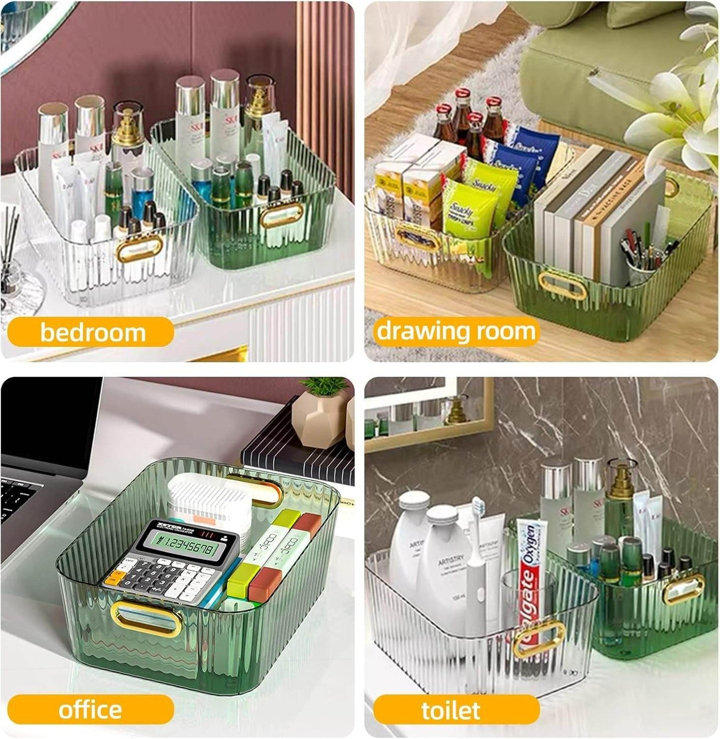 Transparent Stackable Acrylic Storage Basket