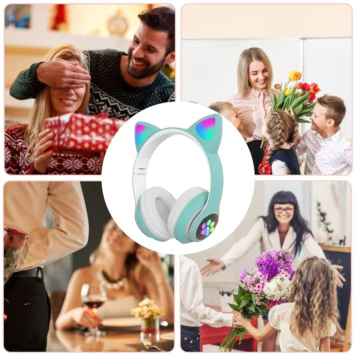 Cat Ear Bluetooth Headphones Headset