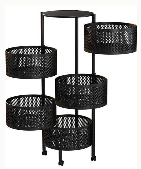 Round Rotating Layered Shelf Storage Rack (5 Tier)