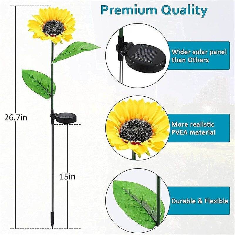 Sunflower Lawn Solar Light (2 Pcs)