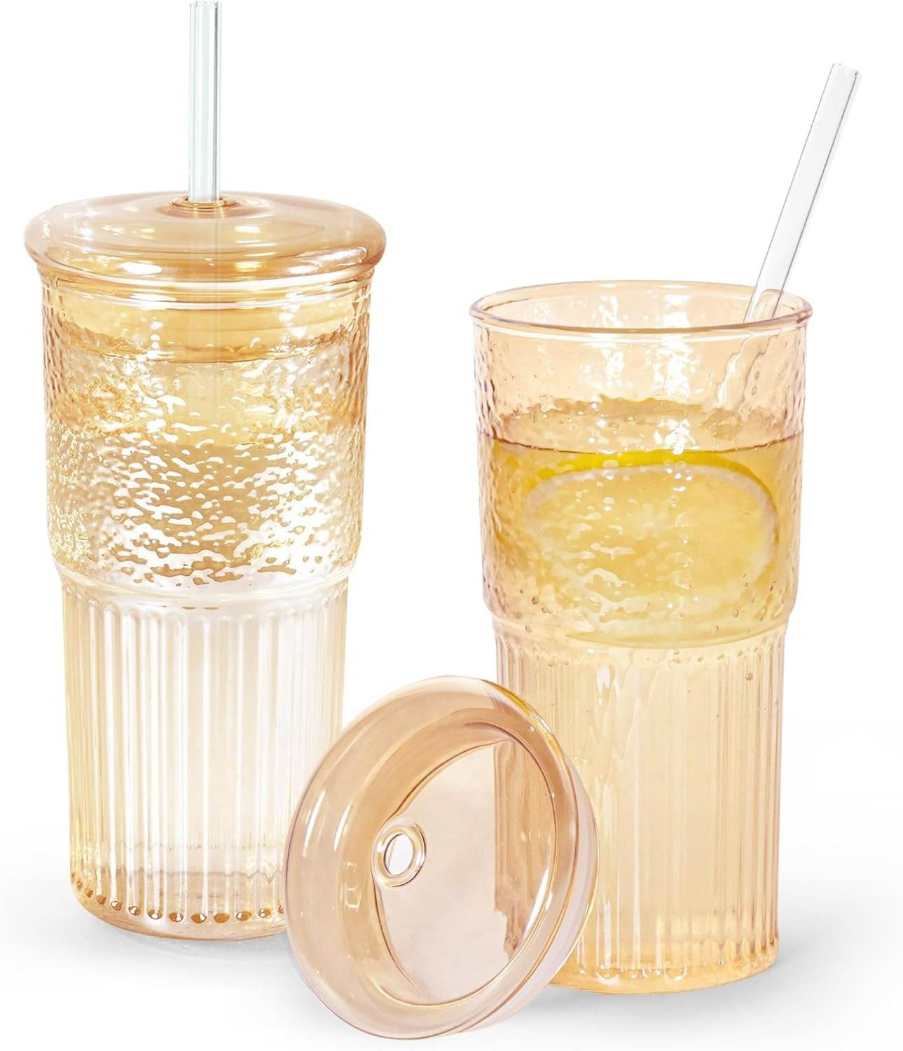 Sculptural Rippled Glass Tumbler(600ml)(Each)