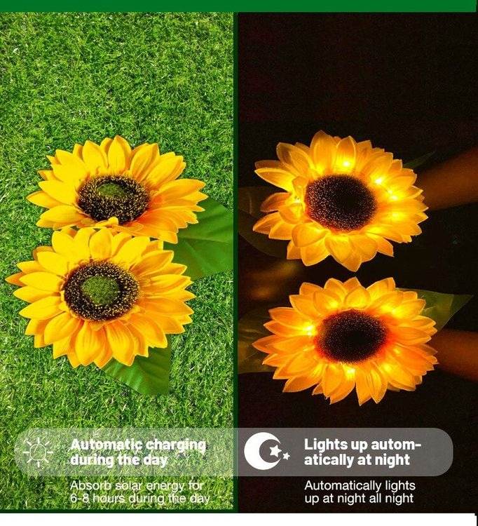 Sunflower Lawn Solar Light (2 Pcs)