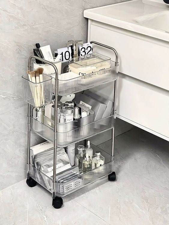 Multifunctional Home Storage Acrylic Trolley (3 Tier)