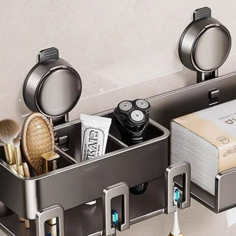 Tissue Box Wall-Mounted Bathroom Organiser (3 Compartment)